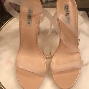Clear sandal heels